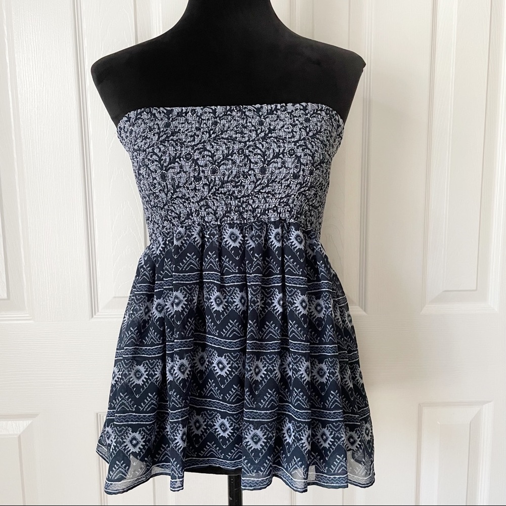 LOFT Patterned Tube Top Size Medium